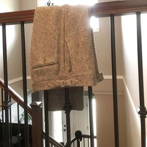 Herringbone wool dress pant